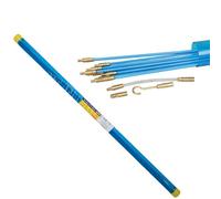 NEW 10 X Cable Access Kits 1M Electricians Puller RODS Wires Wire Push Rod DIY | Pack of 10 | Cable Rod Set with Hook and Hole KIT in Transparent Tube