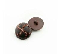 New 10pcs Round Imitation Leather Buckle Buttons for Clothing Decorative Sewing Accessories-Brown 2-12.5mm