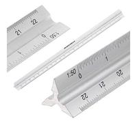New 12 Inch Triangular Aluminium Tri Scale Metal Ruler Architects Engineers Rule 30Cm Inch