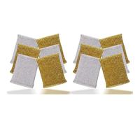 New 12 Pack Metallic Scouring Pads Non Stick Scratch Kitchen Scourer
