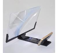 New 14 Inch 3D Screen Amplifier Mobile Phone HD Stand For Video Folding Screen Enlarged Eyes Protection Holder (Color : Black) Auspicious clouds