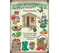 New 15x20cm Get an Allotment metal advertising wall sign