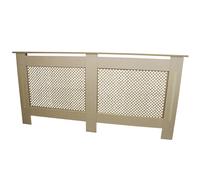 New 1720mm MDF Radiator Cover Trellised Grill Modern Cabinet Shelf Natural