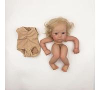 New 18inch bettie with curly hair Reborn Doll Kit Lifelike Awake Baby Already Painted Unfinished Doll Parts DIY Baby toys