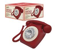 Benross Retro Corded Telephone 44520 - Vintage style, Classic ringer, Redial - Black