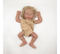 New 19inch Clearance Reborn Doll kit pascale painted Doll kit Unfinished Doll parts with Hand Rooted Blond Hair Lifelike doll
