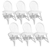New 2 / 4 / 6 Wooden Dining Chairs Round Classical White Quality Home Furniture