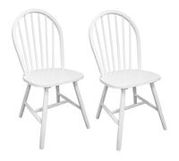 New 2 / 4 / 6 Wooden Dining Chairs Round Classical White Quality Home Furniture