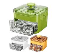 New 2-In-1 Large Capacity Ice Maker & Storage Bin Set, Double-Layer 50 Cavity Portable Non Stick, Ice Maker With Easy Press Lid, Ice-Mold For Daily Life Kitchen Pool Picnic Camping