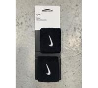 NEW (2 PACK) PAIR NIKE SWOOSH TENNIS,SQUASH,BADMINTON WRIST BANDS SWEAT BANDS (Black)
