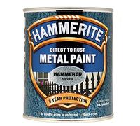 New 2015 Hammerite Hammered Direct to Rust Metal Paint Silver 750Ml