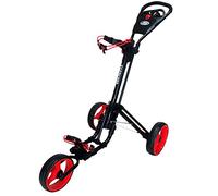 "NEW 2015" SKY MAX QWIK-FOLD 3.0 3 WHEEL GOLF TROLLEY PULL / PUSH CART (Black/Red)