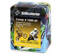 (NEW 2015 XP Version) Fuchs Silkolene Motorcycle Comp 4 10W-40 Synthetic Motorbike Engine Oil - 4 Litre