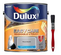 New 2017 Dulux Easycare Washable & Tough Matt Warm Pewter 2.5L with Unique Stain Repellent Technology. Includes PSP Touch-up Brush.