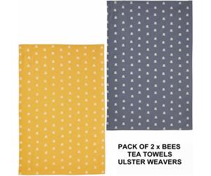 New 2019 Ulster Weavers Bees 100% Cotton Tea Towel Set 2 Pack Kitchen Dishcloths