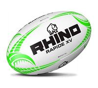 New 2020 RHINO RUGBY BALL RAPIDE WHITE XV - Training Ball - Sizes 3, 4, 5 - Multipacks (Size 3, 1 Ball)