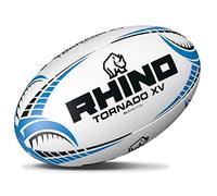 New 2020 RHINO RUGBY BALL TORNADO WHITE XV - Match/Training Ball - Size 4 + 5 - Multipacks (Size 5, 5 Balls)