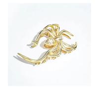 New 2023 Halloween Spider Skeleton Hair Claw Clips for Women Jewelry Accessories Black Silver Gold Large Barrette Party Headwear(C-Gold)