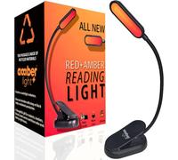 New 2023 Red + Amber Reading Light + Giftable Blue Light Blocking Book Light for Reading in Bed