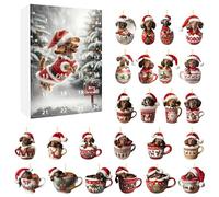 New 2024 Christmas Holiday Advent Calendar Advent Calendar Collectible Funny Dog Set Advent Calendar 2024 Christmas Countdown Calendar 2024 Funny Dog christmas Countdown Advent (1-1-B, One Size)
