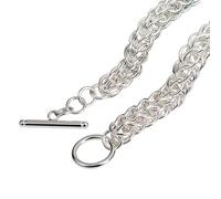 New 2025 925 Sterling Silver Multi-Ot Buckle 18 Inch Chain Necklace For Man Women Party Wedding Fashion Charm Decoration Jewelry Commemorative With For You Accessories Trendy Creative Best For Gift