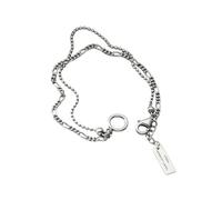 New 2025 925 Sterling Silver Vintage Double Layer Bracelet For Women Fashion Charm Link Chain Bracelets Fine Jewelry Birthday Gift Decoration Jewelry Commemorative Accessories Trendy Best For Gift
