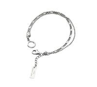 New 2025 925 Sterling Silver Vintage Double Layer Bracelet For Women Fashion Charm Link Chain Bracelets Fine Jewelry Birthday Gift Decoration Jewelry Commemorative Accessories Trendy Best For Gift
