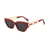 New 2025 cat gold-eyed clown link temple sunglasses female acetate frame polarized color on UV 400 female