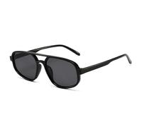 New 2025 Fashion Double Bridges Cat Eye Sunglasses For Women Retro Leopard Gradient Shades Uv400 Men Trending Sun Glasses(Black Grey)