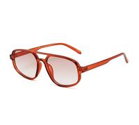 New 2025 Fashion Double Bridges Cat Eye Sunglasses For Women Retro Leopard Gradient Shades Uv400 Men Trending Sun Glasses(Tea Tea Gradient)