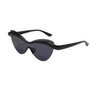 New 2025 For Women's Frameless One piece Jelly Color Sunglasses Fashion One piece Ocean Film Red Sunvisor(Black)