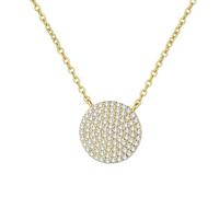 New 2025 Gold Plated Round Necklaces Style S925 Sterling Silver Pendant Necklace Birthday Party Christams Day Decoration Jewelry Commemorative With You Accessories Trendy Creative Best For Gift