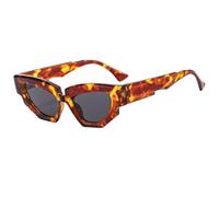 New 2025 Green Leopard Double Color For Women Polygon Cat Eye Sunglasses Retro Gradient Men Shades UV400 Sun Glasses(2)