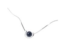 New 2025 Real 925 Sterling Silver Unique Design Choker Black Stone Pendant Necklaces Fine Jewelry For Women Decoration Jewelry Commemorative With For You Accessories Trendy Creative Best For Gift