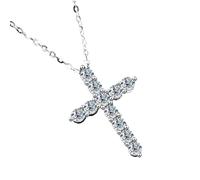 New 2025 Real Moissanite Jesus Cross Pendant Necklace for Women 925 Sterling Silver 2.5 3 4Mm Diamond Chains Necklaces Fine Jewelry Fashion Accessories Creative Gift