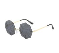 New 2025 Spider Net Shape Sunglasses For Women Rimless Sun Glasses Eyewear Male UV400(C2)