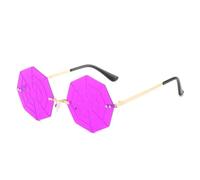 New 2025 Spider Net Shape Sunglasses For Women Rimless Sun Glasses Eyewear Male UV400(C8)