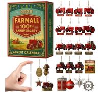 NEW 2025 Tractor 100th Anniversary Advent Calendar 24 Days With 24Pcs 2D Gift Countdown Toys Surprise Truck Fire Decor Calendar