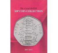 New 2025 UK 50p Coin Hunt Album Folder Collectors 126 Coin Slot Kew Gardens, Salmon, Star Wars, Harry Potter 1997 - Up To Date KING CHARLES III