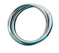 New 2025 Unisex 925 Sterling Silver Smooth Double Big Ring Bangle Bracelet For Woman Man Fashion Charm Wedding Decoration Jewelry Luxury With You Accessories Trendy Creative For Women And Men