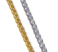 New 2025 Unisex Hip Hop Men Tennis Bracelet Fashion 8mmRound Cubic Zircon Bracelets For Women Yellow Pink Party Wedding Decoration Jewelry Luxury With You Accessories Trendy For Women And Men