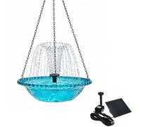 New 2026 Hanging Solar Waterfall Fountain, Outdoor Hanging Bird Tub with Solar Pump, Solar Powered Bird Drinker,Hanging Solar Bird Bath