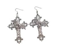 New 2026 Large Moth Cross Earrings Pendant Floiral Filigrrie Victorian Vintage Gothic Style Great Gift For Her Amulet