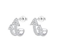 New 2026 Real 925 Sterling Silver Only Up Arrow Clear Cz Stud Earrings Trendy Party Fit Jewelry For Women Fine Decoration Luxury With You Accessories Creative Best Gift