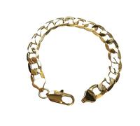 New 2026 Unisex 24K Gold Filled 10Mm Curb Link Chain Bracelet For Men Women 20Cm Long.fashion Pure Color Cuban Decoration Jewelry Luxury With You Accessories Trendy For Women And Men