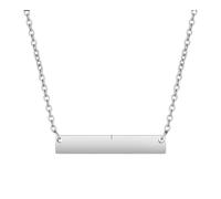 New 2026 Unisex 5Pcs/Lot Stainless Steel Blank Bar Necklaces Mirror Polished Square Engravable Stamping Charm Decoration Jewelry Luxury With For You Accessories Trendy Creative For Women And Men