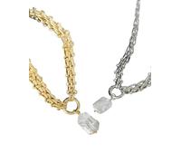 New 2026 Unisex Large Square Natural Freshwater Pearl Pendant Chunky Chain Necklace For Women Vintage Elegant Pearls Necklaces Decoration Jewelry Luxury With You Accessories Trendy For Women And Men