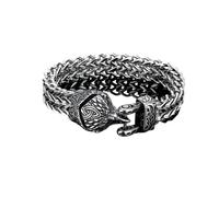 New 2026 Unisex Retro Bear Norse Wolf Bracelets Men Punk Stainless Steel Mesh Chain Snake Eagle Animal Biker Wristband Icelandic Jewelry Luxury With You Accessories Trendy Best For Gift Women And