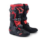 NEW 2027 ALPINESTARS TECH 10 BOOTS BLACK RED MOTOCROSS NEW OFF ROAD MX ASTARS