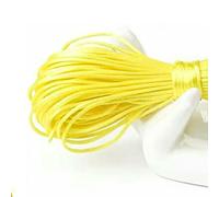 New 20m/Roll 2-2.5mm Chinese Knotted Threads Rope Rattail Satin Macrame Braided String Nylon Cord For Jewelry DIY Beading Thread-Lemon Yellow-2mm About 20M